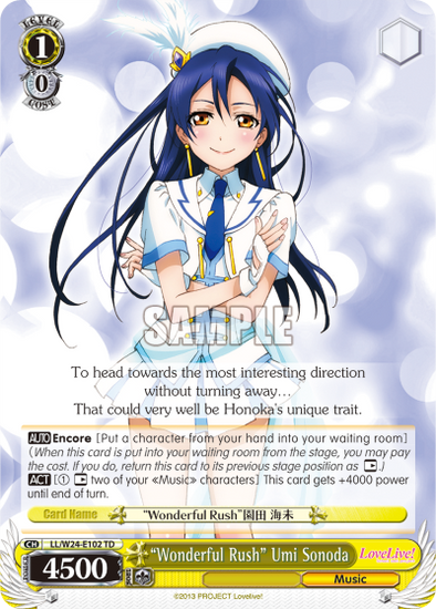 "Wonderful Rush" Umi Sonoda - LL/W24-E102 - Trial Deck available at 401 Games Canada