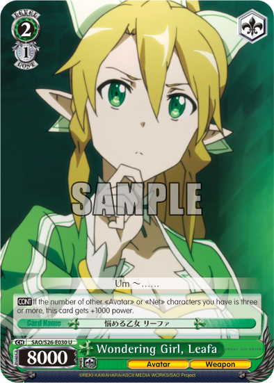 Wondering Girl, Leafa - SAO/S26-E030 - Uncommon available at 401 Games Canada