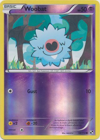 Woobat - 50/114 - Common - Reverse Holo available at 401 Games Canada