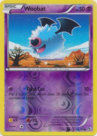 Woobat - 64/113 - Common - Reverse Holo available at 401 Games Canada