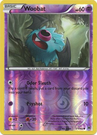 Woobat - 71/162 - Common - Reverse Holo available at 401 Games Canada