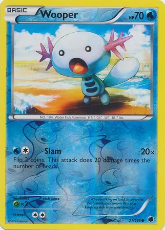 Wooper - 21/116 - Common - Reverse Holo available at 401 Games Canada