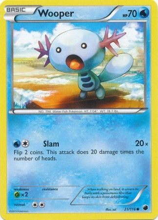 Wooper - 21/116 - Common available at 401 Games Canada