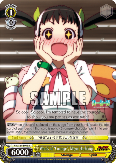 Words of "Courage", Mayoi Hachikuji - NM/S24-E005 - Rare available at 401 Games Canada