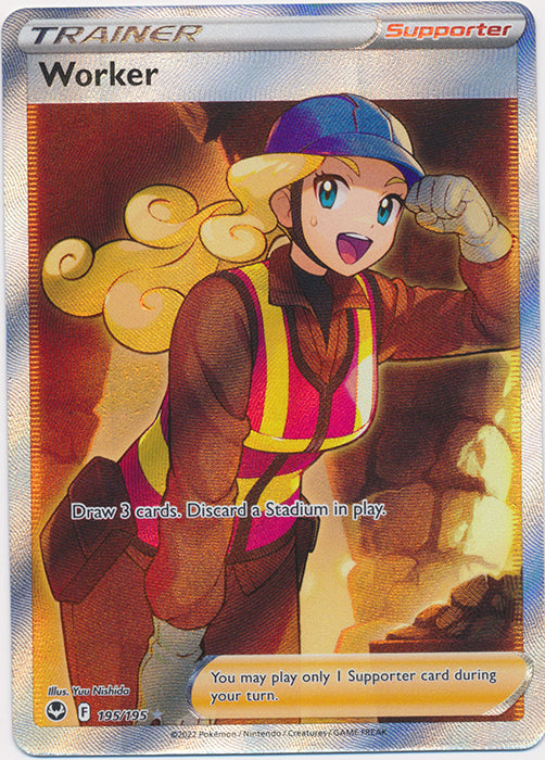 Worker - 195/195 - Full Art Ultra Rare available at 401 Games Canada
