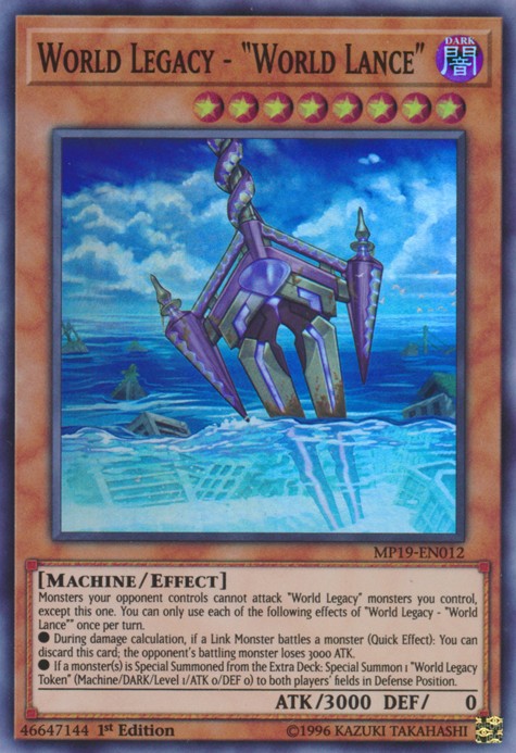 World Legacy - World Lance - MP19-EN012 - Super Rare - 1st Edition available at 401 Games Canada