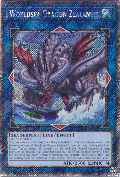 Worldsea Dragon Zealantis (Platinum Secret Rare) - RA04-EN082 - Platinum Secret Rare - 1st Edition