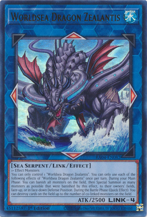 Worldsea Dragon Zealantis (UR) - RA04-EN082 - Ultra Rare - 1st Edition