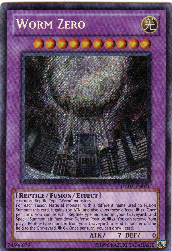 Worm Zero - HA03-EN056 - Secret Rare - Unlimited available at 401 Games Canada
