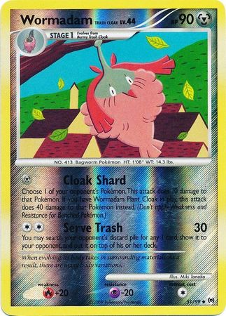 Wormadam Trash Cloak - 51/99 - Uncommon - Reverse Holo available at 401 Games Canada