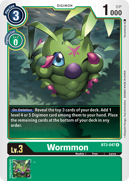 Wormmon - BT3-047 - Rare available at 401 Games Canada