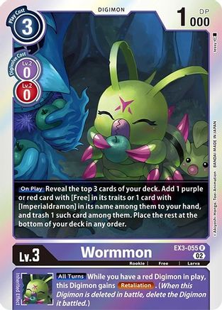 Wormmon (Revision Pack) - EX3-055 - Rare available at 401 Games Canada