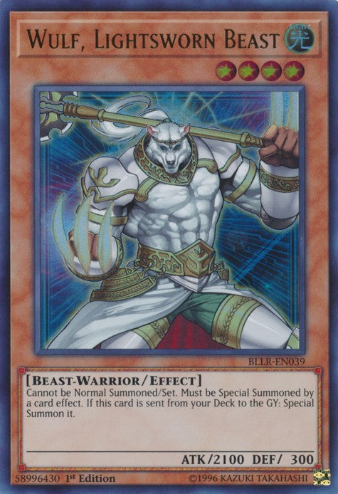 Wulf, Lightsworn Beast - BLLR-EN039 - Ultra Rare - 1st Edition available at 401 Games Canada