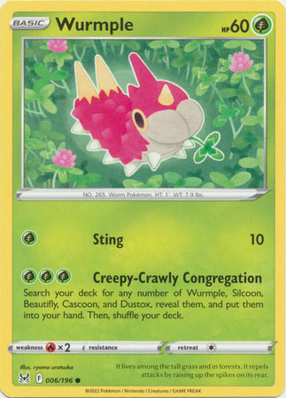 Wurmple - 006/196 - Common available at 401 Games Canada