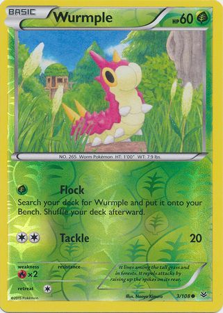 Wurmple - 3/108 - Common - Reverse Holo available at 401 Games Canada