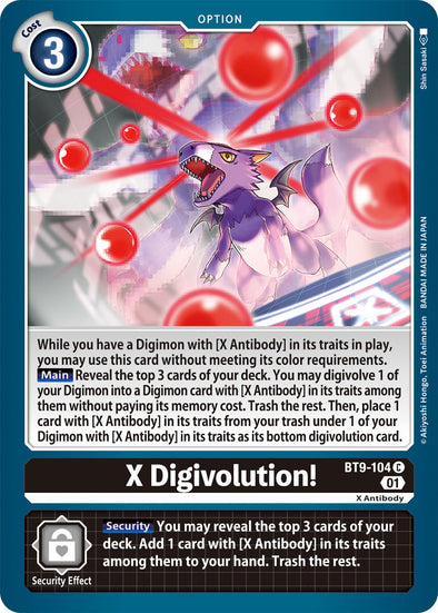 X-Digivolution! - BT9-104 - Common available at 401 Games Canada