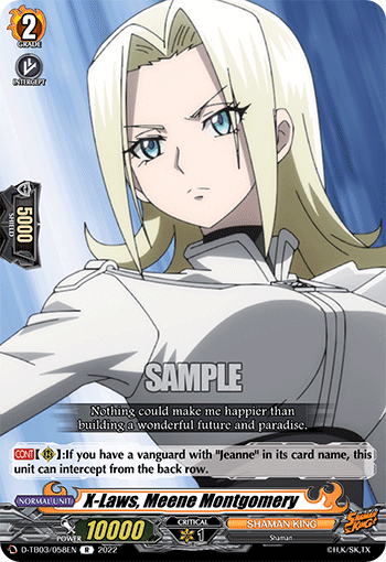 X-Laws, Meene Montgomery - D-TB03/058 - Rare available at 401 Games Canada