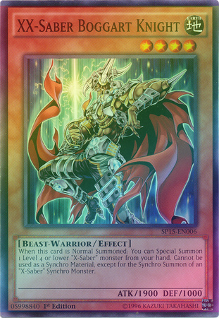 XX-Saber Boggart Knight - SP15-EN006 - Shatterfoil Rare - 1st Edition available at 401 Games Canada