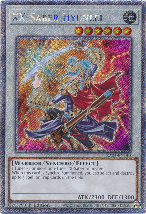 XX-Saber Hyunlei (Platinum Secret Rare) - RA04-EN140 - Platinum Secret Rare - 1st Edition