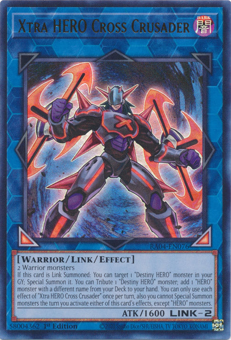 Xtra HERO Cross Crusader (UR) - RA04-EN076 - Ultra Rare - 1st Edition