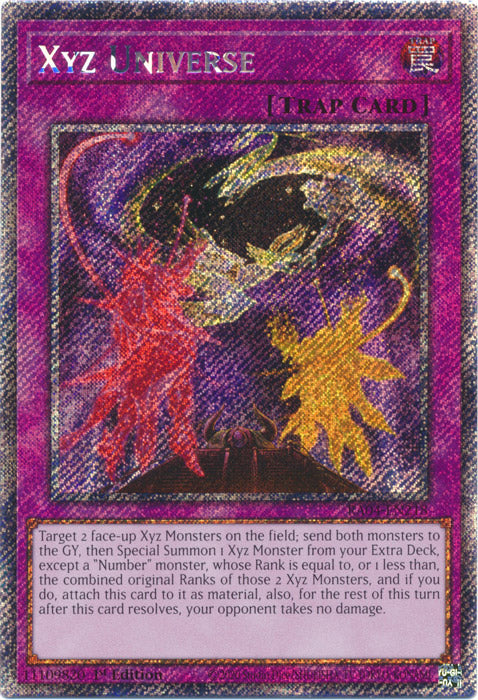 Xyz Universe (Platinum Secret Rare) - RA04-EN218 - Platinum Secret Rare - 1st Edition