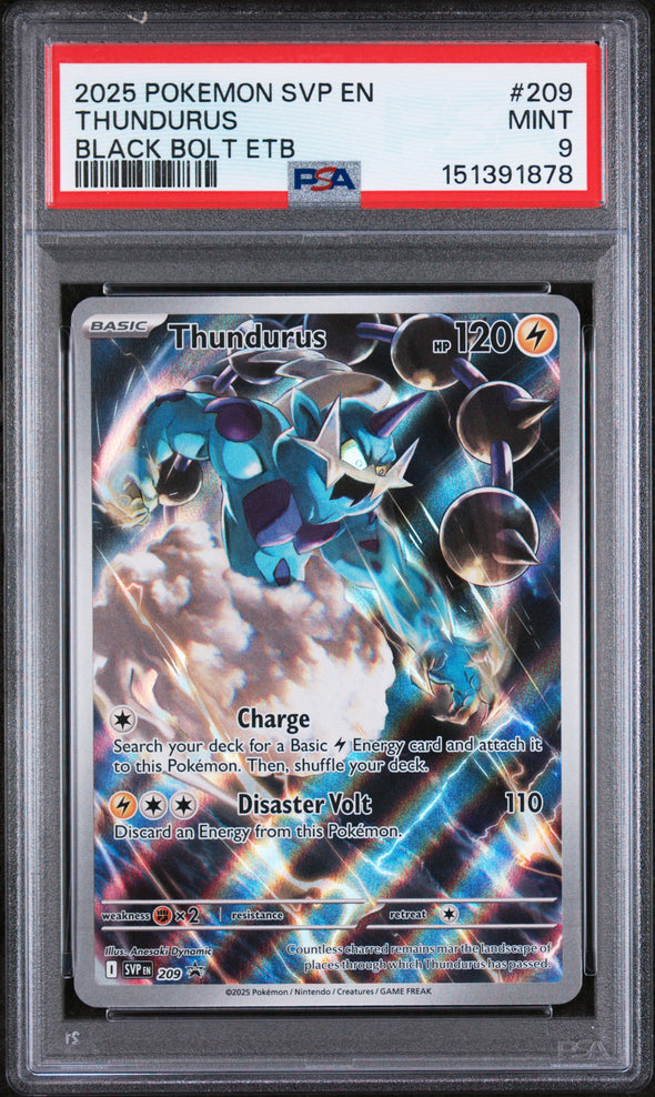 THUNDURUS (209) - POKEMON SVP EN-SV BLACK STAR PROMO - BLACK BOLT ETB - MINT 9