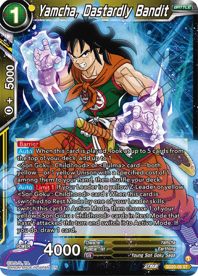 Yamcha, Dastardly Bandit - SD20-05 - Starter Rare available at 401 Games Canada