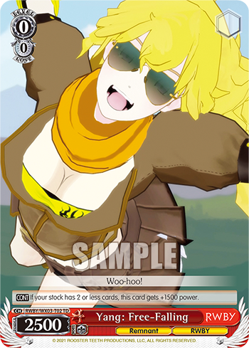 Yang: Free-Falling - RWBY/WX03-ET02 - Trial Deck available at 401 Games Canada