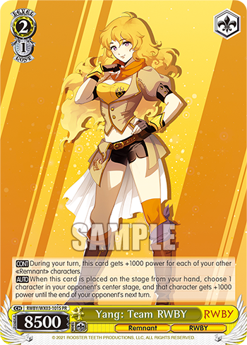 Yang: Team RWBY - RWBY/WX03-E101S - Promo (Foil) (Alternate Art) available at 401 Games Canada