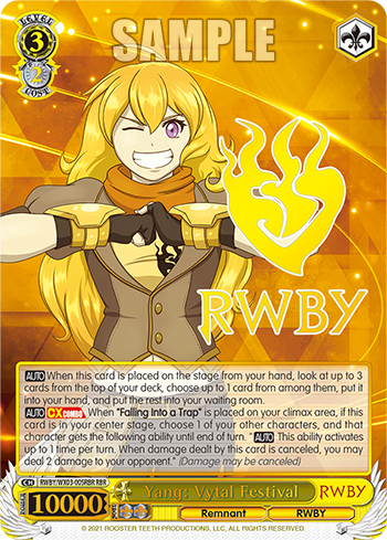 Yang: Vytal Festival - RWBY/WX03-E005RBR - RWBY Rare available at 401 Games Canada