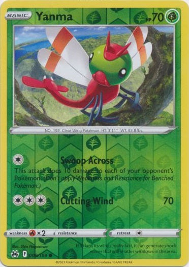 Yanma - 008/159 - Common - Reverse Holo available at 401 Games Canada