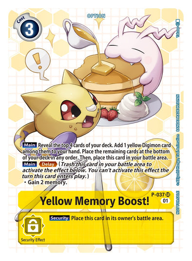 Yellow Memory Boost! (Alternate Art) - P-037 - Promo available at 401 Games Canada