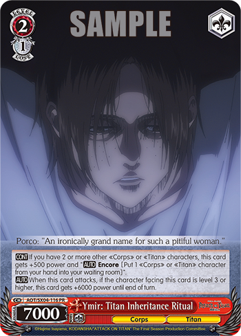 Ymir: Titan Inheritance Ritual - AOT/SX04-E116 - PR available at 401 Games Canada