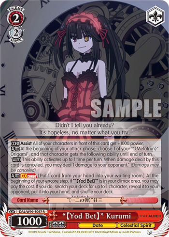 "Yod Bet" Kurumi - DAL/W99-E057 - Rare available at 401 Games Canada