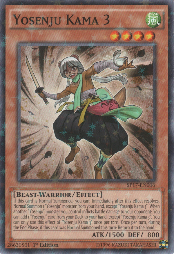 Yosenju Kama 3 - SP17-EN006 - Starfoil Rare - 1st Edition available at 401 Games Canada