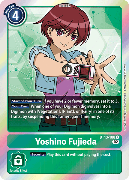 Yoshino Fujieda - BT13-100 - Rare available at 401 Games Canada