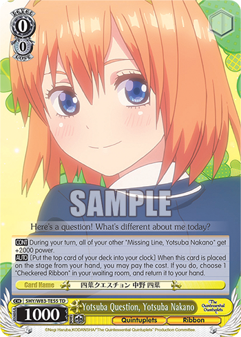 Yotsuba Question, Yotsuba Nakano - 5HY/W83-TE55 - Trial Deck available at 401 Games Canada