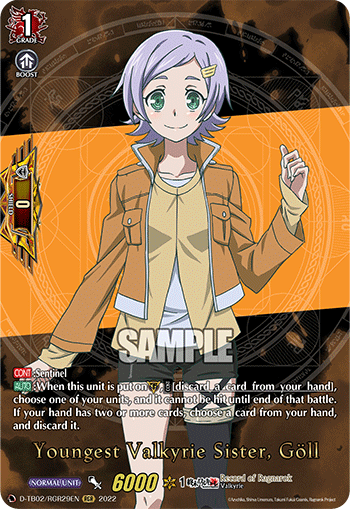 Youngest Valkyrie Sister, Goll - D-TB02/RGR29 - Ragnarok Rare available at 401 Games Canada