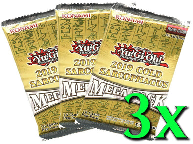 Yugioh - 2019 Gold Sarcophagus Tin Mega Pack (3 Pack Bundle) available at 401 Games Canada