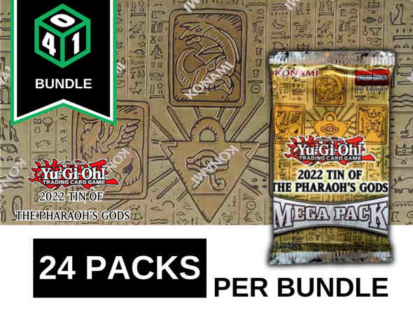 Yugioh - 2022 Tin of the Pharaoh's Gods Booster Pack - Bundle of 24