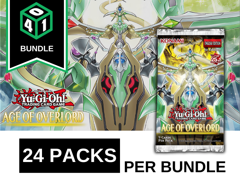 401 Games Canada - Yugioh - Age of Overlord Booster Pack - 1st Edition - Bundle of 24 401 Games Canada - Yugioh - Age of Overlord Booster Pack - 1st Edition - Bundle of 24