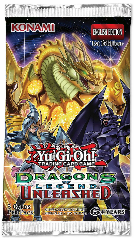 Yugioh - Dragons of Legend Unleashed Booster Pack available at 401 Games Canada