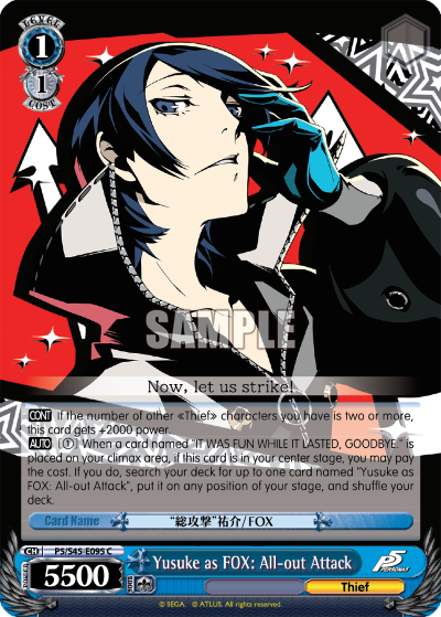 Yusuke as FOX: All-out Attack - P5/S45-E095 - Common available at 401 Games Canada