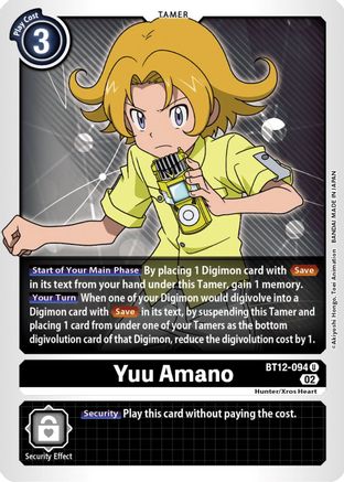 Yuu Amano - BT12-094 - Uncommon available at 401 Games Canada