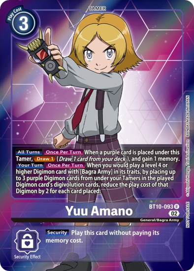 Yuu Amano (Box Topper) - BT10-093 - Rare available at 401 Games Canada