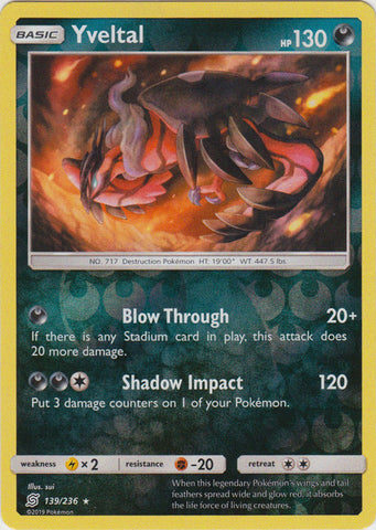 Yveltal - 139/236 - Holo Rare - Reverse Holo available at 401 Games Canada