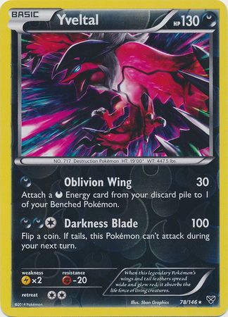 Yveltal - 78/146 - Rare - Reverse Holo available at 401 Games Canada