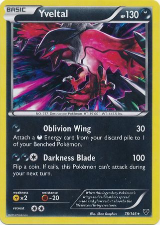 Yveltal - 78/146 - Shattered Holo Rare - Theme Deck Exclusive available at 401 Games Canada