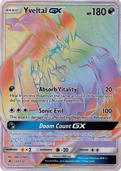 Yveltal GX - 137/131 - Hyper Rare available at 401 Games Canada