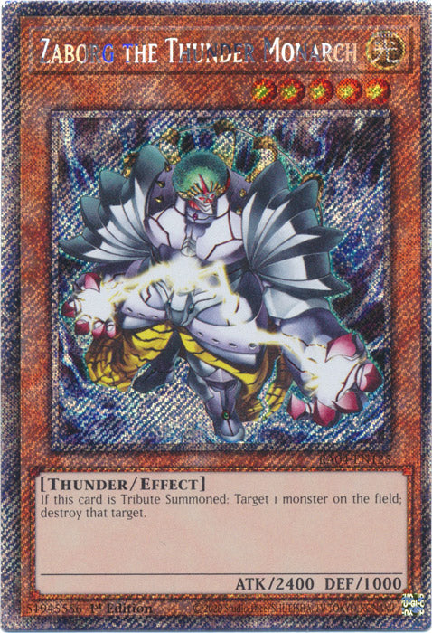 Zaborg the Thunder Monarch (Platinum Secret Rare) - RA04-EN125 - Platinum Secret Rare - 1st Edition